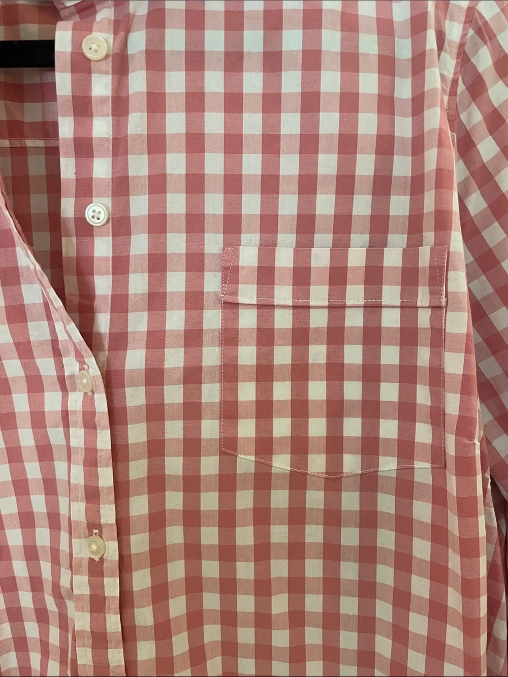 J. Crew Pink & White Gingham Button-Down Shirt - Picture 3 of 3